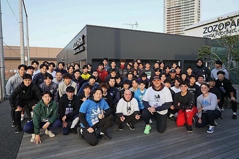 Camp group in Japan at ZOZOPARK
